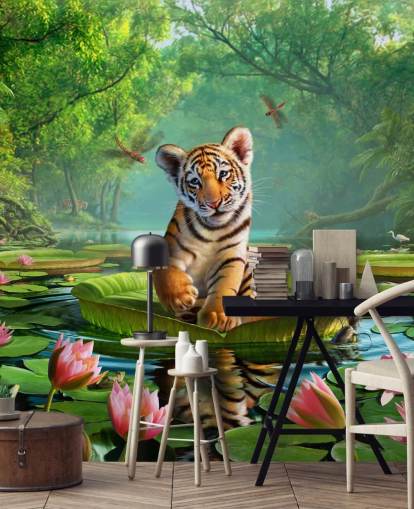 Wandtapete Tiger Lily