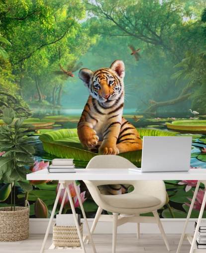 Papel pintado mural de pared Tiger Lily