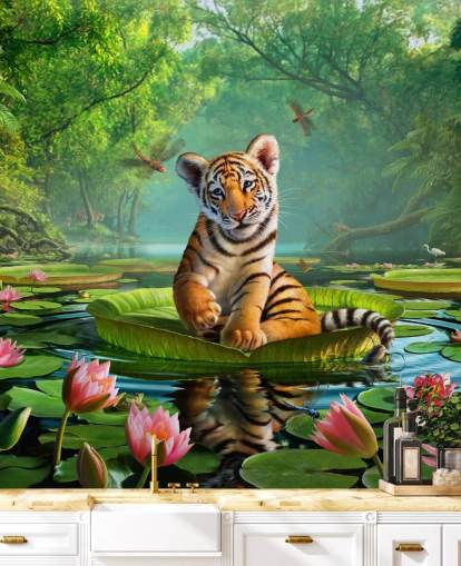 Tiger Lily Wall Mural Wallpaper