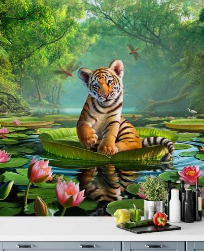 Papel pintado mural de pared Tiger Lily