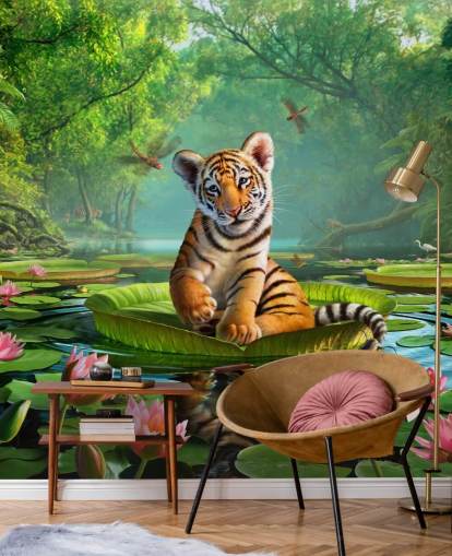 Papel pintado mural de pared Tiger Lily
