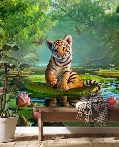 Tiger Lily Wall Mural Wallpaper