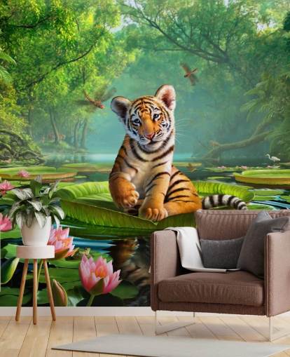 Tiger Lily Wall Mural Wallpaper
