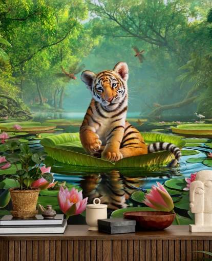 Tiger Lily Veggmaleri Bakgrunn