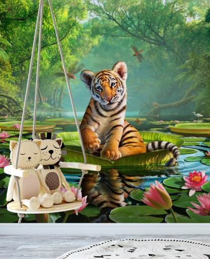 Papel de parede mural Tiger Lily