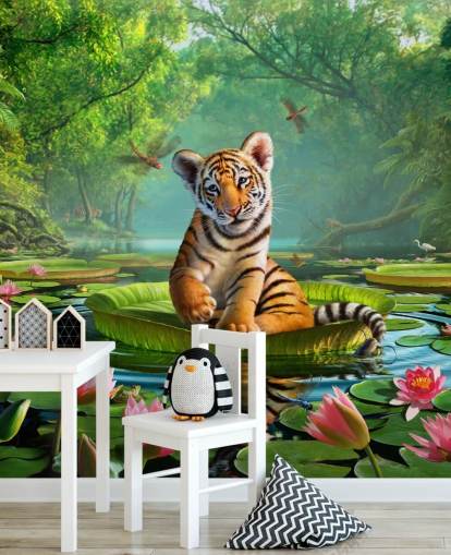 Tiger Lily Vægmaleri Baggrund