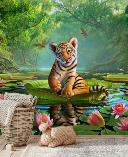 Tiger Lily Wall Mural Wallpaper