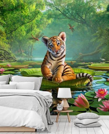 Papel pintado mural de pared Tiger Lily