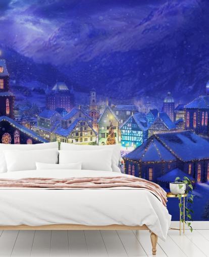 Fondo de pantalla Snowy Fantasy Christmas Town