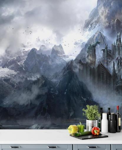 Fantasy Castle Baggrund Fantasy Castle Baggrund