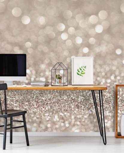 Glitter regen behang