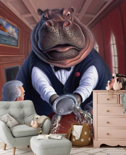 Malt Hippo Veggmaleri Malt Hippo Veggmaleri