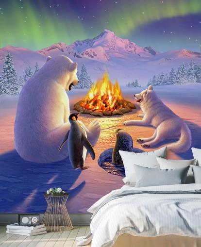 Polar Animals Art Wall Mural