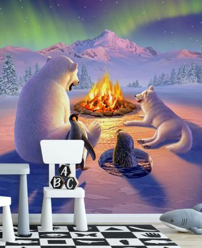 Polar Animals Art Wall Mural