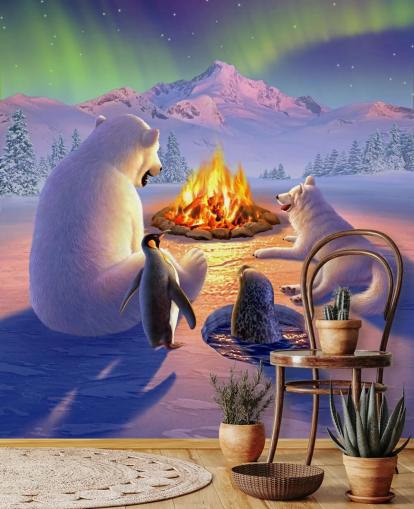 Polar Animals Art Wall Mural