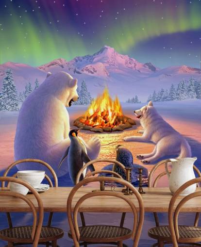 Polar Animals Art Wall Mural