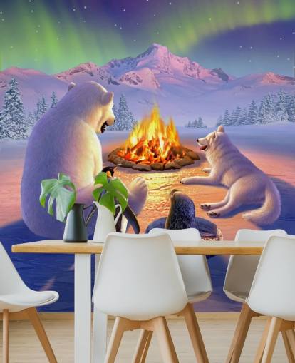 Polar Animals Art Wall Mural
