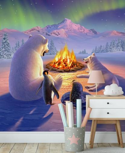 Decorazione murale con animali polari