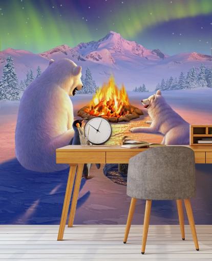 Decorazione murale con animali polari