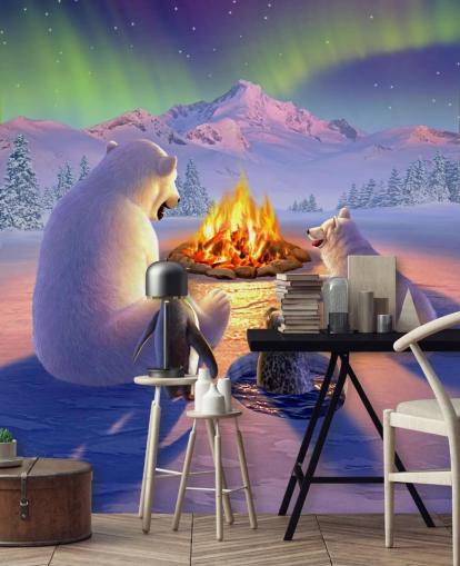 Polar Animals Art Wall Mural