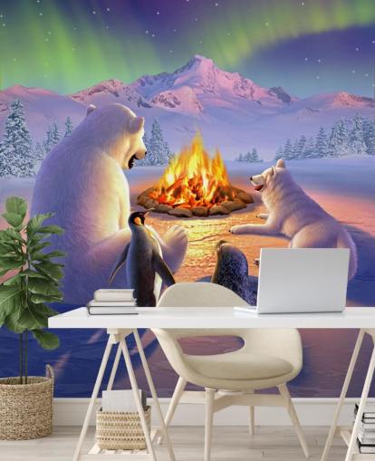 Polar Animals Art Muurschildering Polar Animals Art Muurschildering