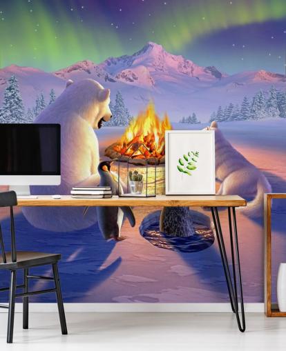 Polar Animals Art Wall Mural