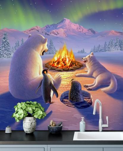 Polar Animals Art Wall Mural