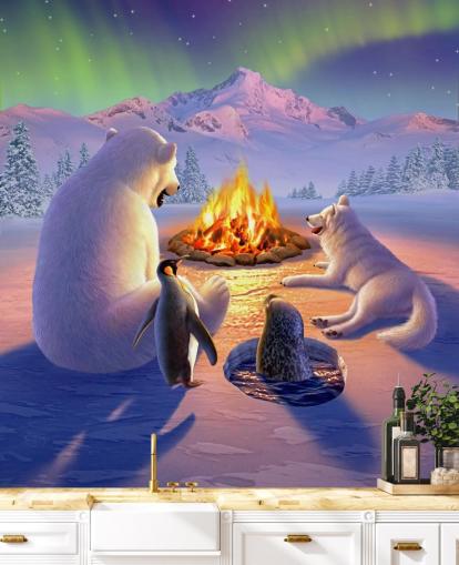 Polar Animals Art Wall Mural