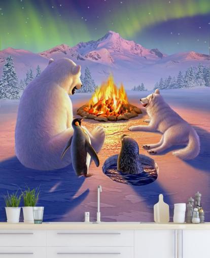 Polar Djur Art Väggmålning