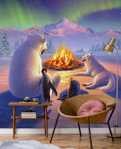 Polar Animals Art Wall Mural