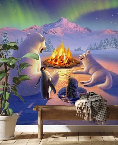 Polar Animals Art Wall Mural