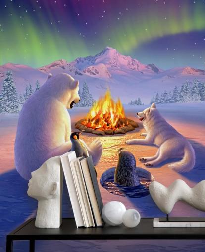 Polar Animals Art Wall Mural