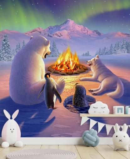 Decorazione murale con animali polari