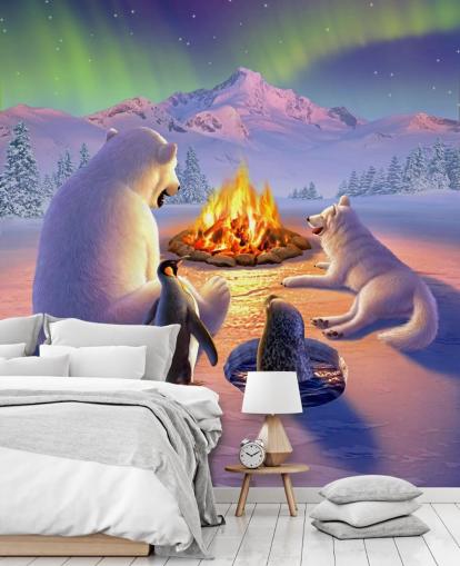 Polar Animals Art Wall Mural