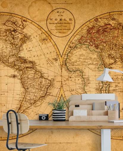 Fondo de pantalla de mapa del mundo con efecto vintage Fondo de pantalla de mapa del mundo con efecto vintage