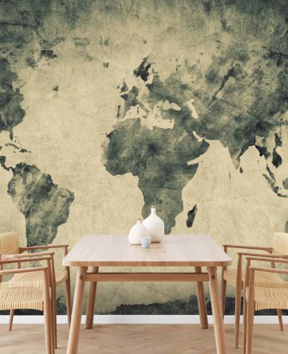 Charcoal Effect World Map Mural Charcoal Effect World Map Mural
