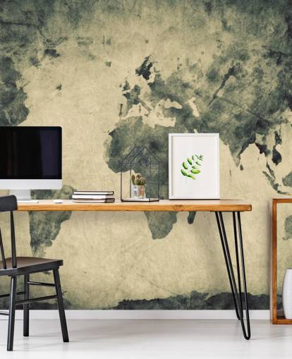 Charcoal Effect World Map Mural Charcoal Effect World Map Mural