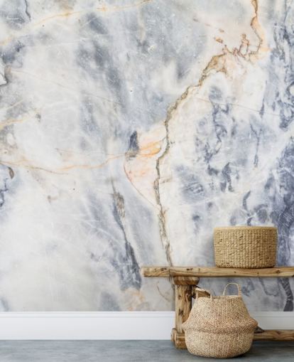 valkoinen ja sininen mukautettu marmoritapetti seinämaalaus nimeltä White and Blue Marble Effect keittiöihin ja kylpyhuoneisiin valkoinen ja sininen mukautettu marmoritapetti seinämaalaus nimeltä White and Blue Marble Effect keittiöihin ja kylpyhuoneisiin