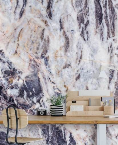 mural de papel pintado de mármol gris llamado Grey Marble para cocinas, dormitorios y salas de estar