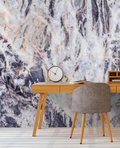carta da parati murale in marmo grigio chiamata Grey Marble per cucine, camere da letto e salotti