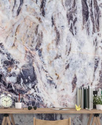 carta da parati murale in marmo grigio chiamata Grey Marble per cucine, camere da letto e salotti