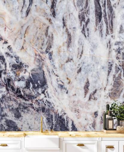 gray marble wallpaper mural called Gray Marble for kitchens, bedrooms and living rooms