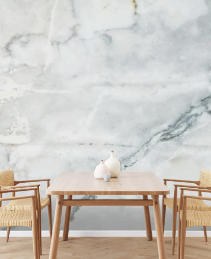 Tapeten-Wandbild aus weißem Marmor namens Classic Marble für Schlafzimmer, Badezimmer und Küchen