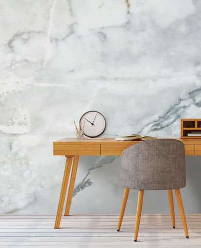 white marble wallpaper mural called Classic Marble for bedrooms, bathrooms and kitchens