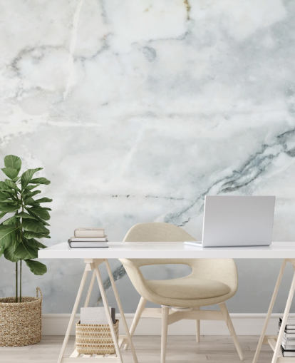 mural de papel pintado de mármol blanco llamado Classic Marble para dormitorios, baños y cocinas mural de papel pintado de mármol blanco llamado Classic Marble para dormitorios, baños y cocinas