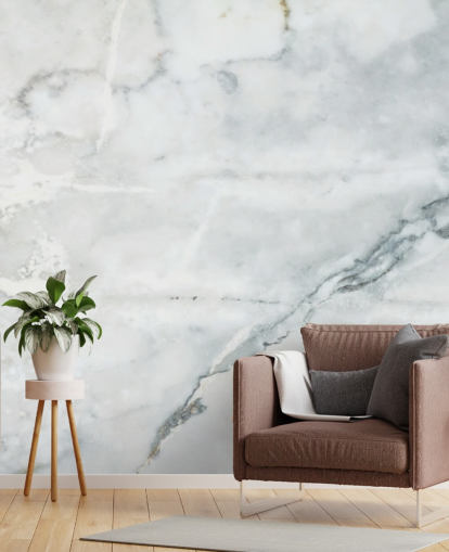 witte marmeren behangmuurschildering genaamd Classic Marble voor slaapkamers, badkamers en keukens witte marmeren behangmuurschildering genaamd Classic Marble voor slaapkamers, badkamers en keukens