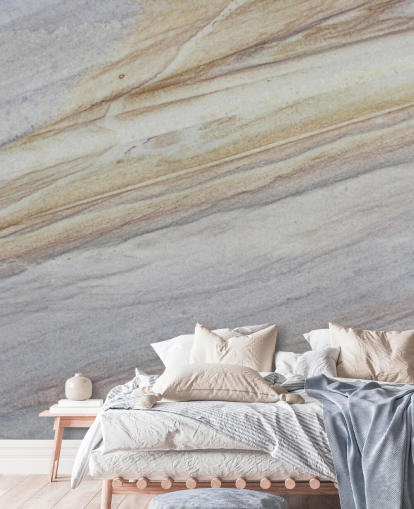 natural coloured marble effect wallpaper called Faux Marble for kitchens, living rooms and dining rooms