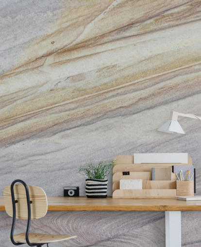 natural coloured marble effect wallpaper called Faux Marble for kitchens, living rooms and dining rooms