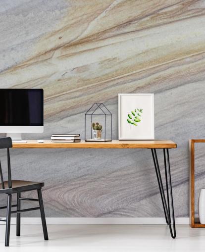 behang met natuurlijk gekleurd marmereffect genaamd Faux Marble voor keukens, woonkamers en eetkamers