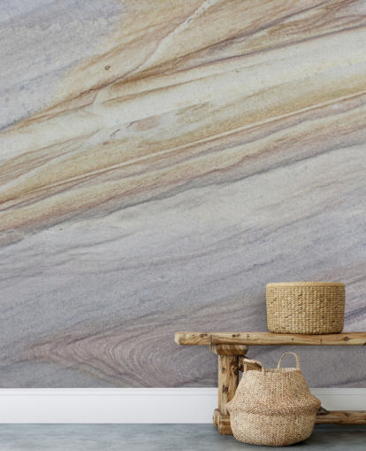 natural coloured marble effect wallpaper called Faux Marble for kitchens, living rooms and dining rooms